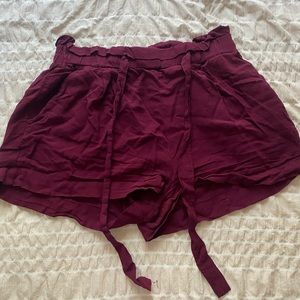 Maroon Ambiance Apparel Flowy Shorts